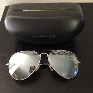 Michael Kors silver mirror aviator sunglasses